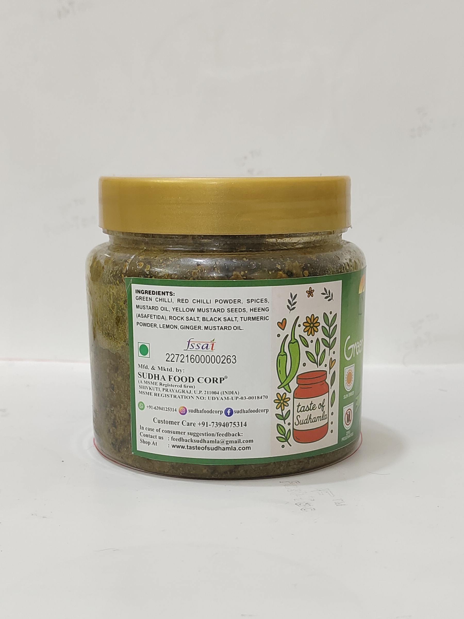IndianHomemade hari mirch achar